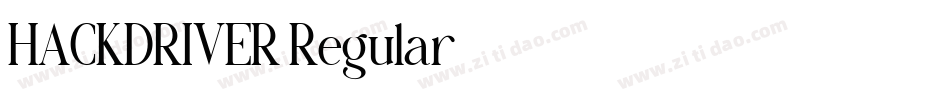 HACKDRIVER Regular字体转换